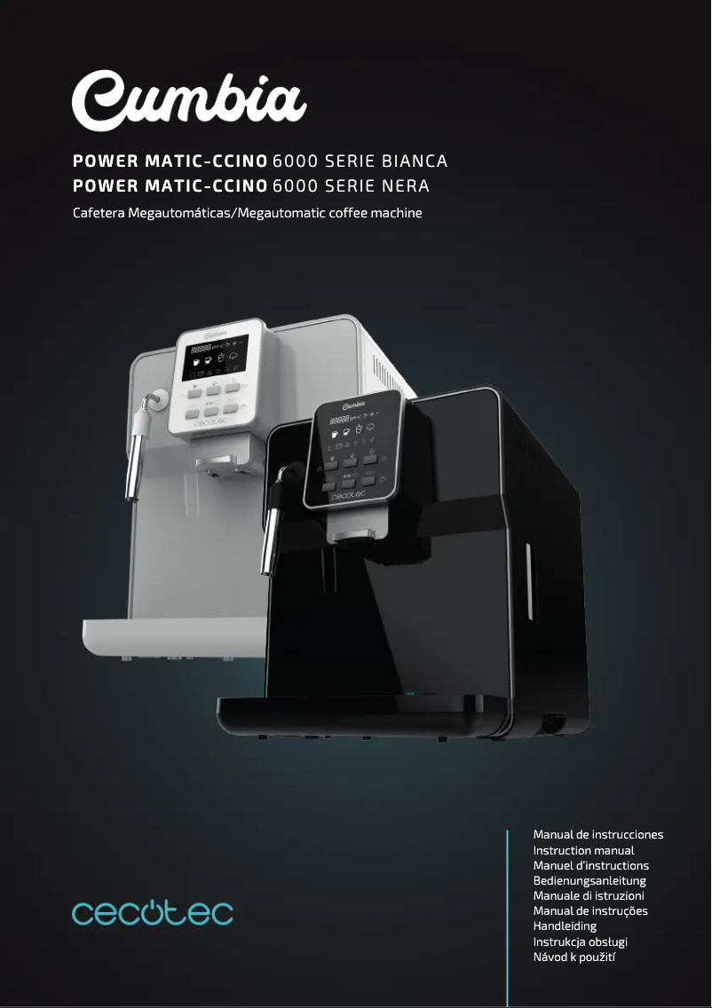 Imagen de la primera página del manual del dispositivo Power Matic-ccino 6000