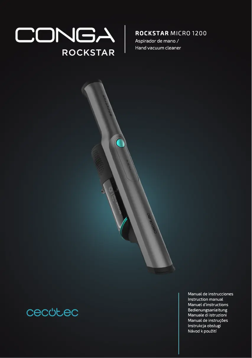 Imagen de la primera página del manual del dispositivo Conga Rockstar Micro 12000
