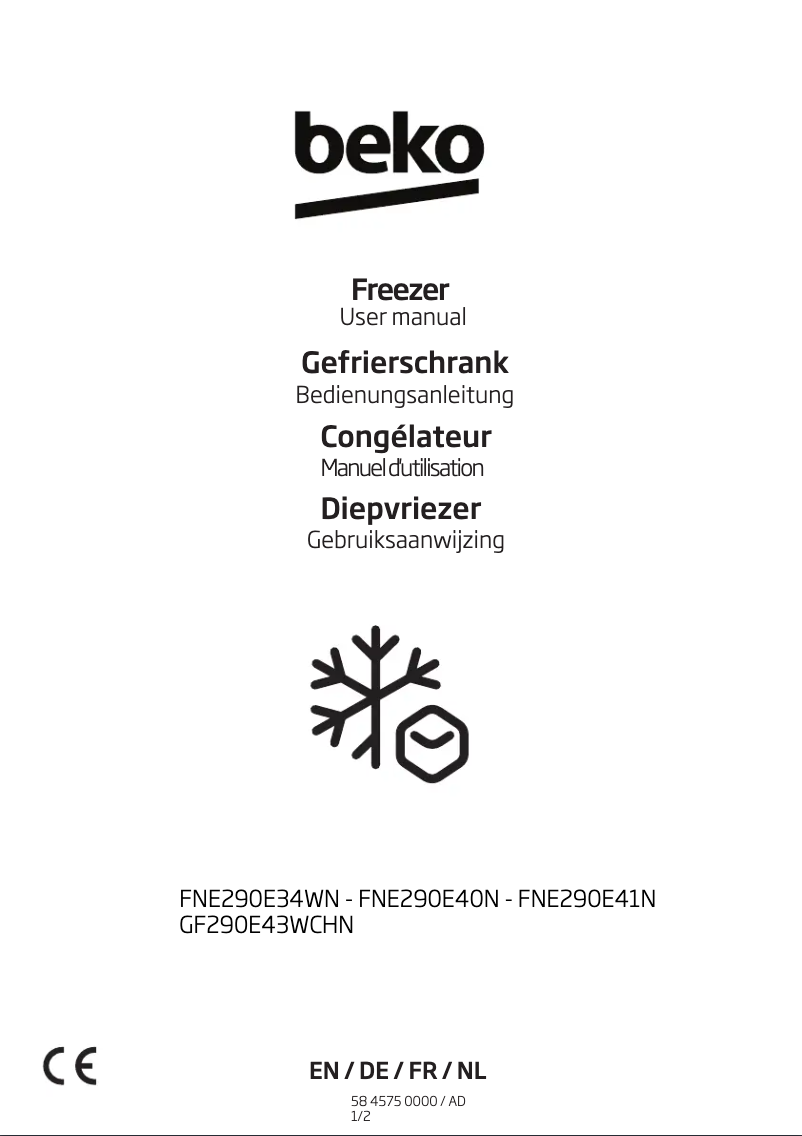 Imagen de la primera página del manual del dispositivo GF290E43WCHN