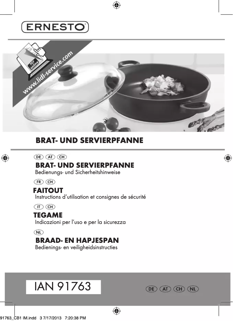 Imagen de la primera página del manual del dispositivo IAN 91763