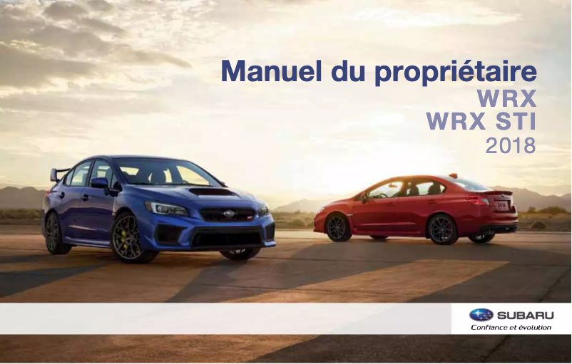 Página 1 del manual Manual de usuario Subaru WRX (2018)