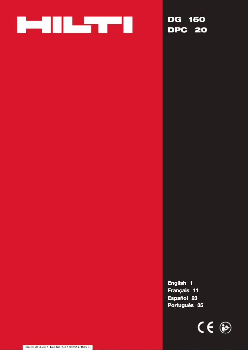 Página 1 del manual Manual de usuario Hilti DG 150