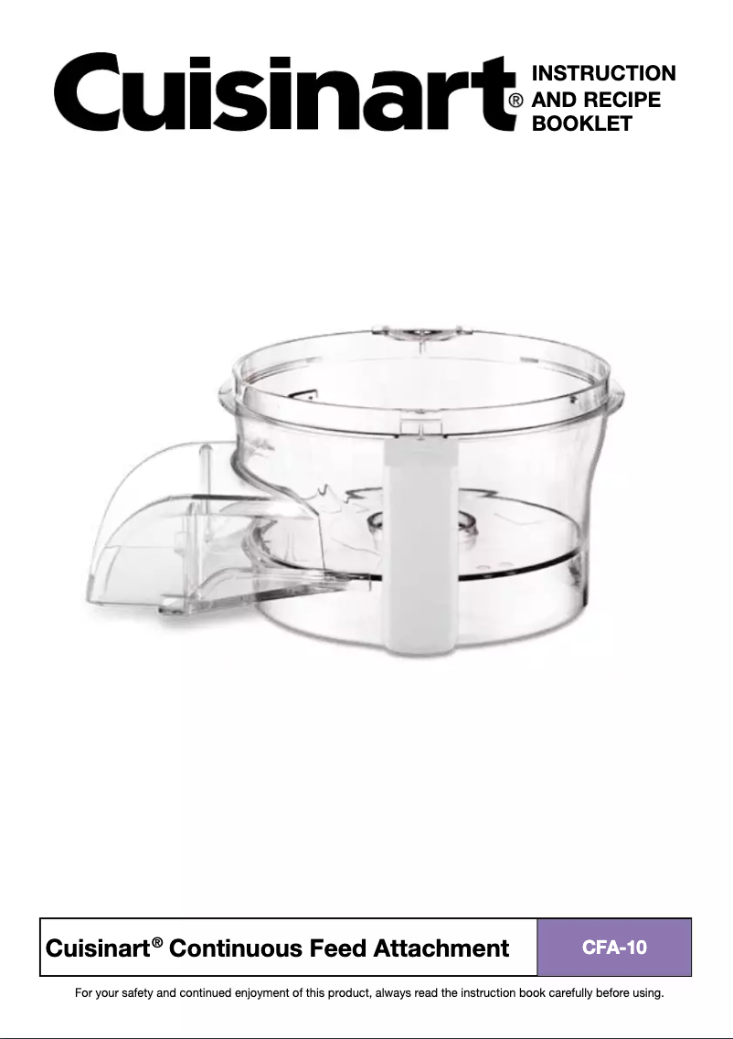 Imagen de la primera página del manual del dispositivo Continuous Feed CFA-10