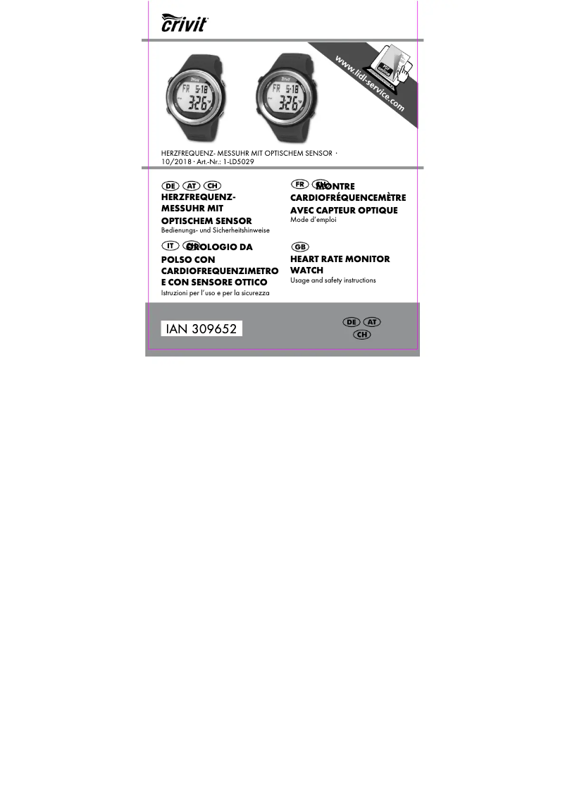 Imagen de la primera página del manual del dispositivo IAN 309652