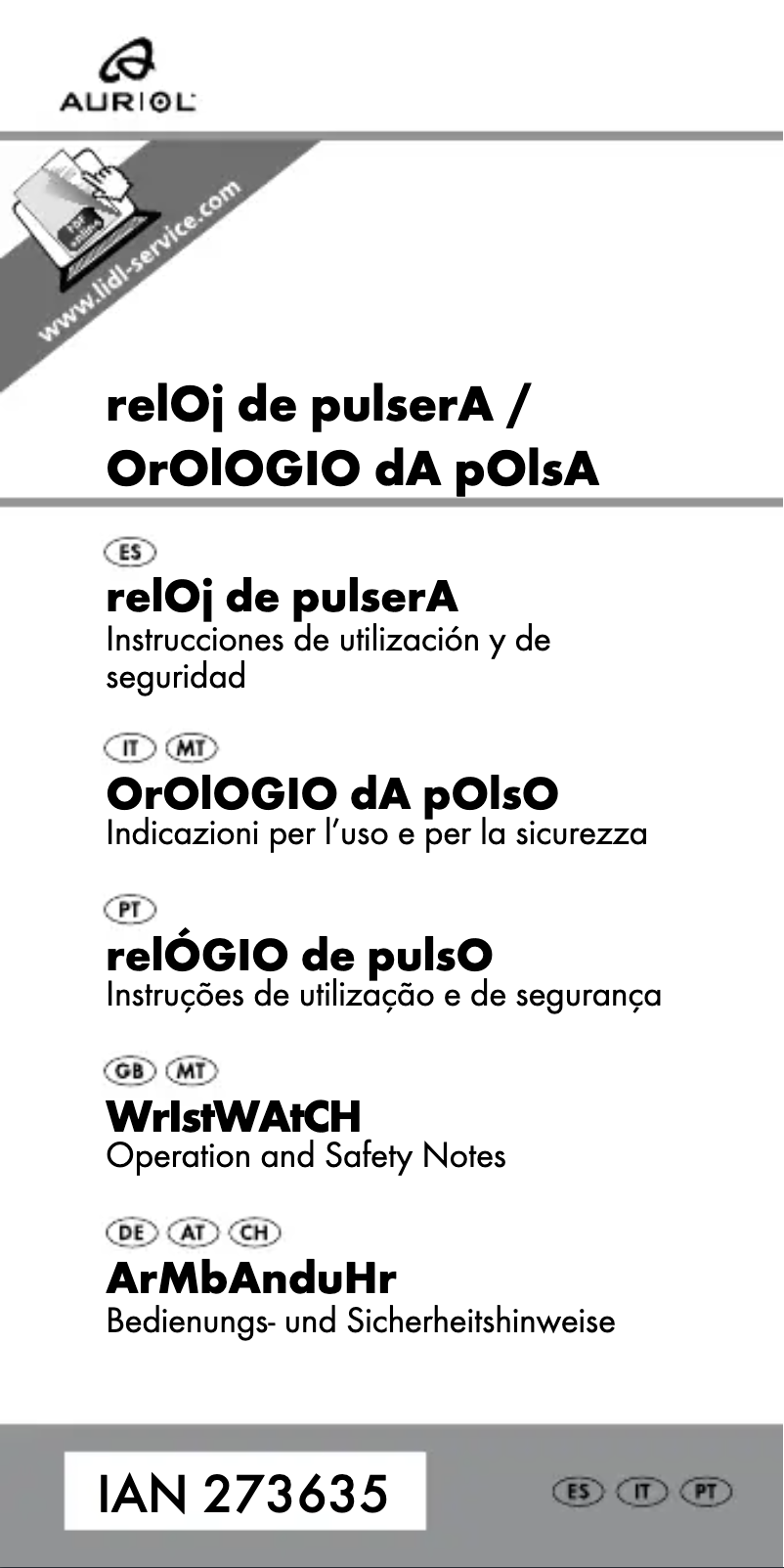 Imagen de la primera página del manual del dispositivo IAN 273635