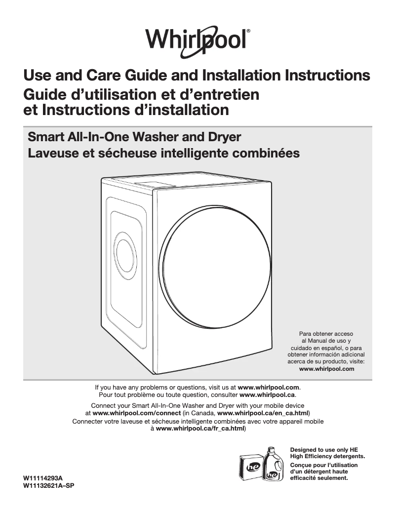 Página 1 del manual Manual de usuario Whirlpool WET4027HW