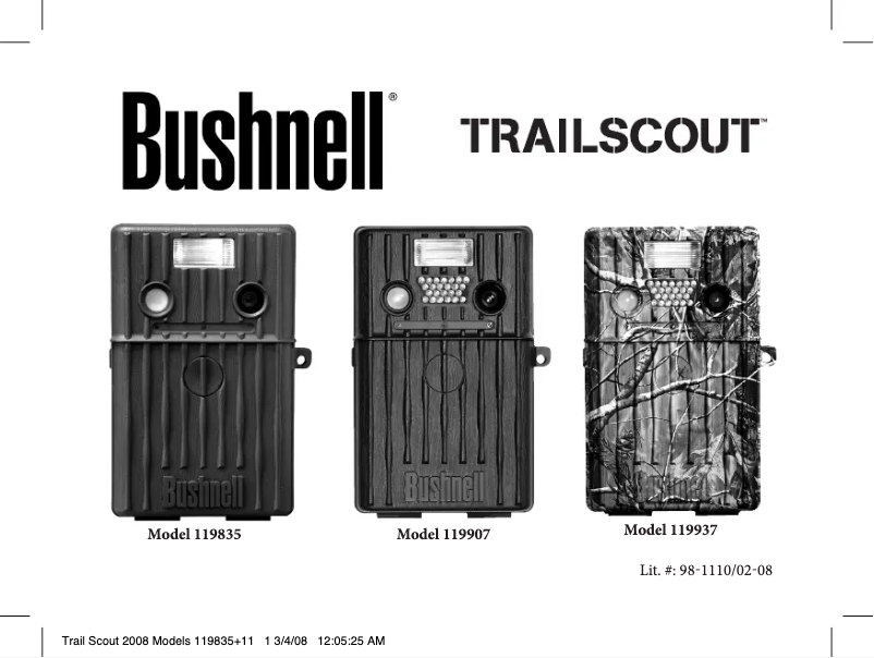 Página 1 del manual Manual de usuario Bushnell TrailScout 119937