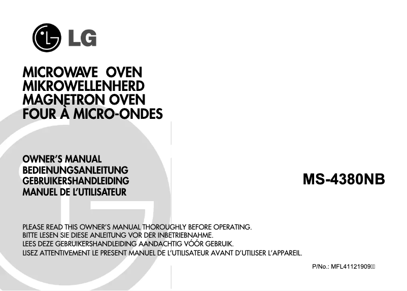Página 1 del manual Manual de usuario LG MS-4380NB