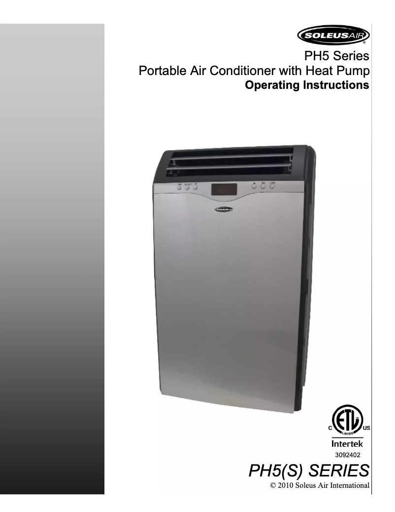 Página 1 del manual Manual de usuario SoleusAir PH5-13R-35S