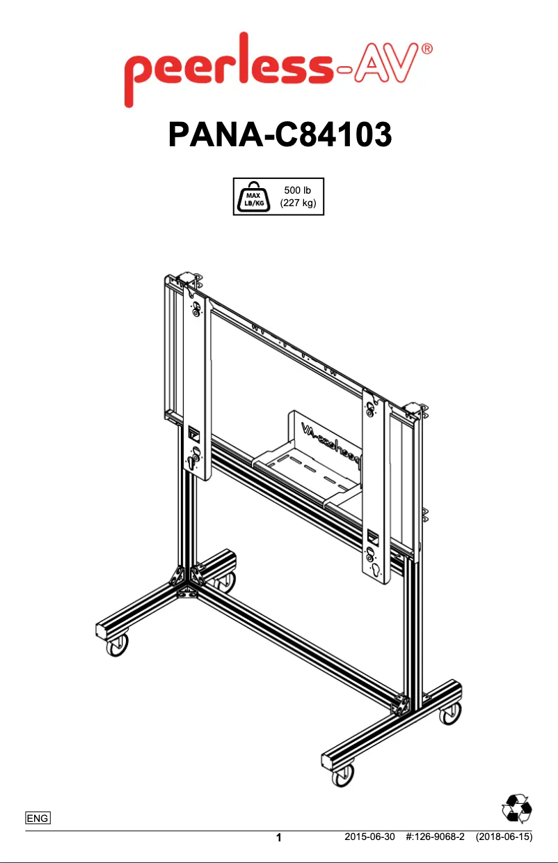 Página nº 1 - Manual de usuario Peerless-AV PANA-C84103