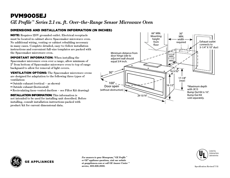Imagen de la primera página del manual del dispositivo Profile PVM9005SJSS