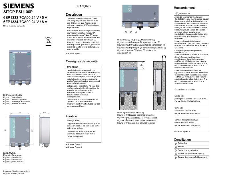 Página 1 del manual Manual de usuario Siemens 6EP1334-7CA00