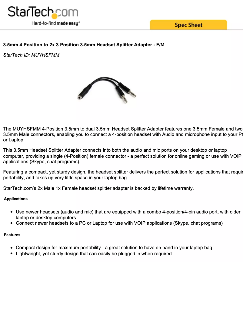 Imagen de la primera página del manual del dispositivo MUYHSFMM