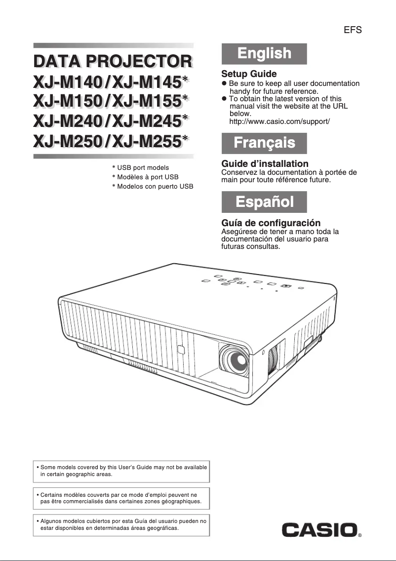 Imagen de la primera página del manual del dispositivo XJ-M255
