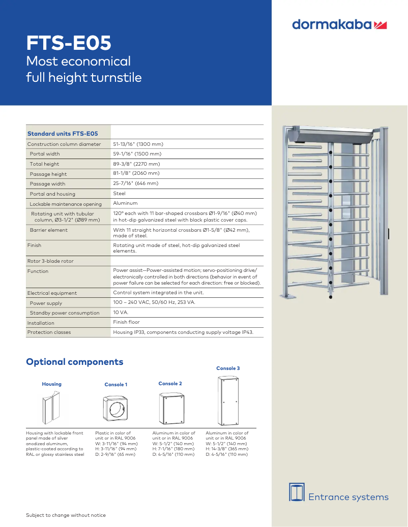 Imagen de la primera página del manual del dispositivo FTS-E05