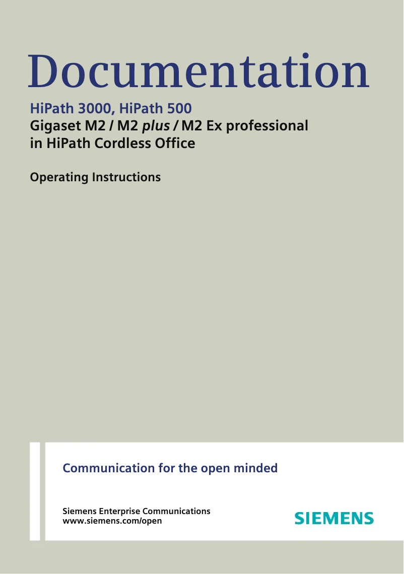 Página 1 del manual Manual de usuario Siemens Gigaset M2 professional