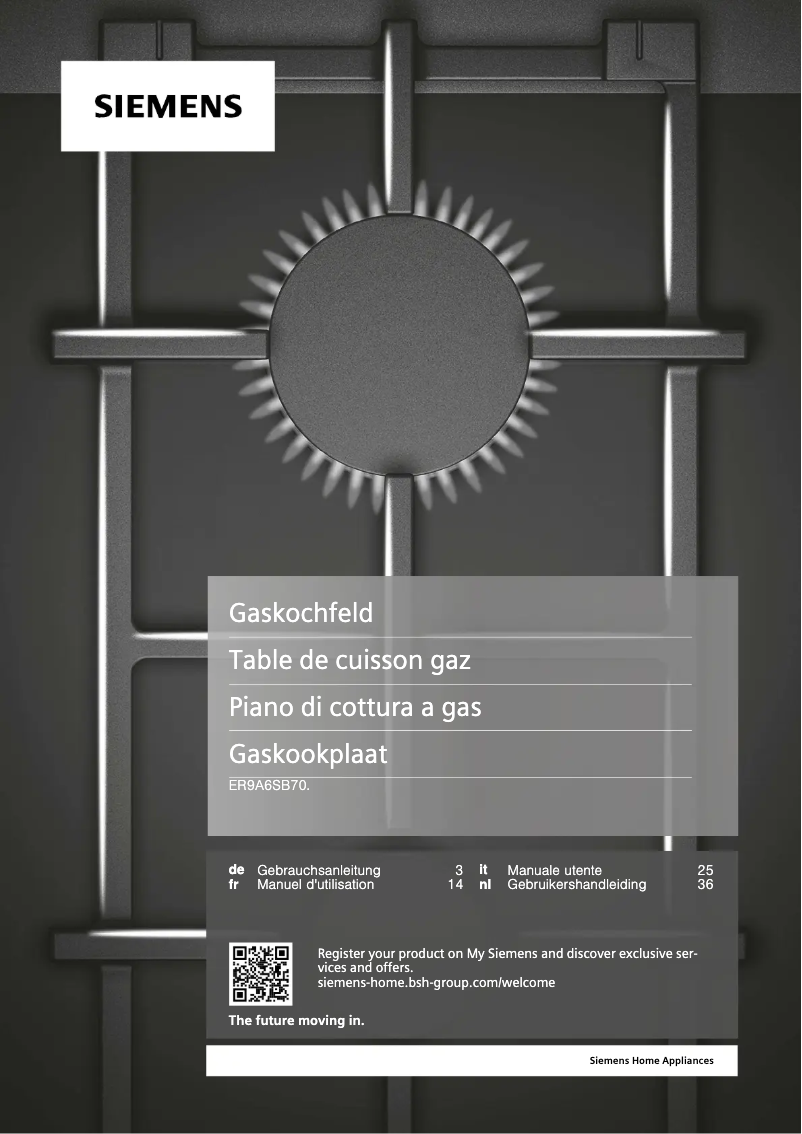 Página 1 del manual Manual de usuario Siemens ER9A6SB70