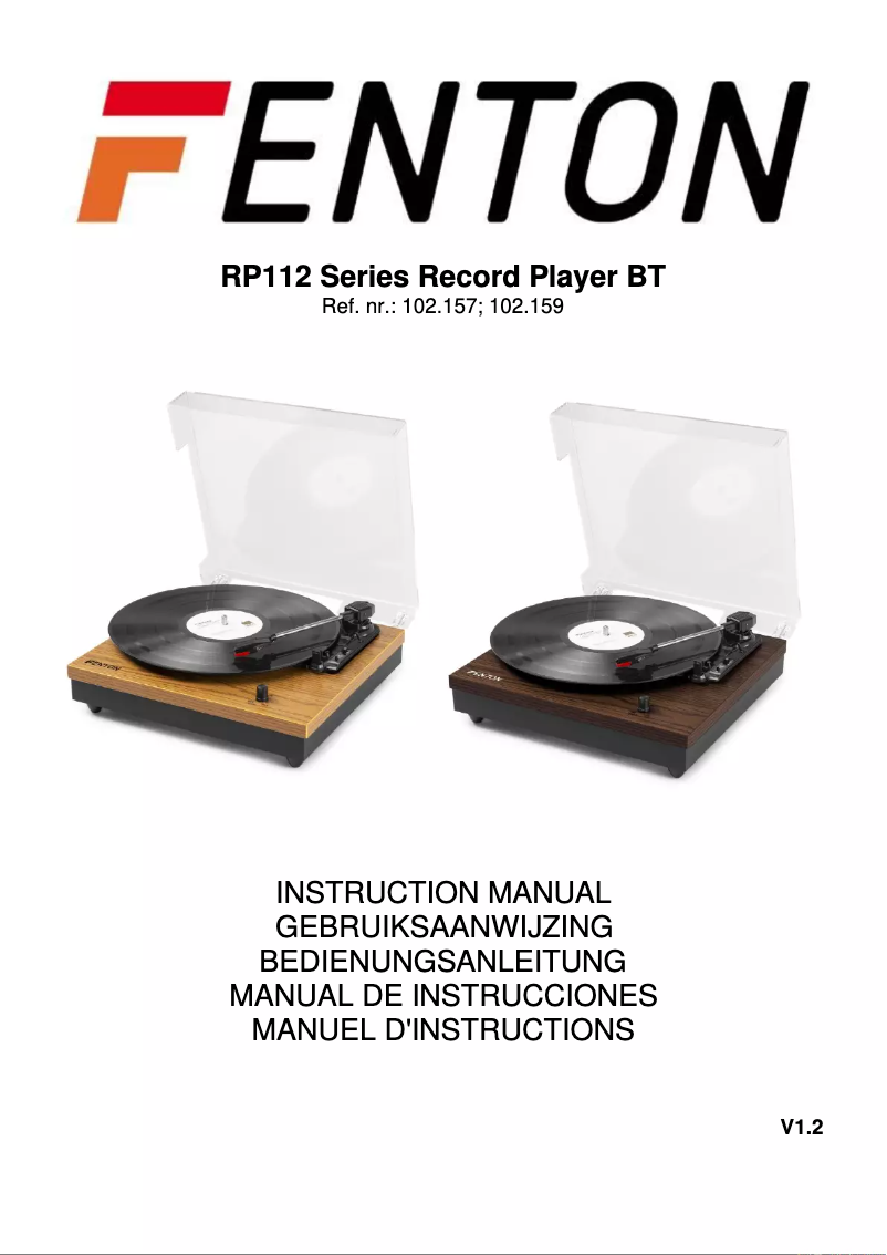 Página 1 del manual Manual de usuario Fenton RP112