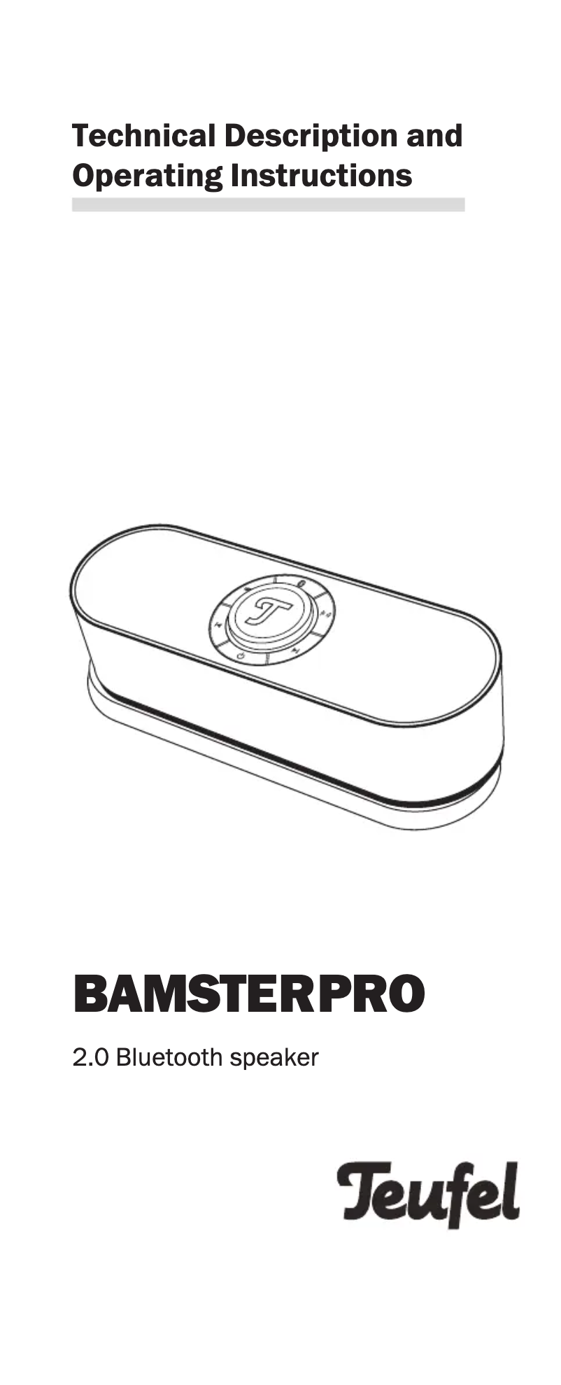 Imagen de la primera página del manual del dispositivo Bamster Pro