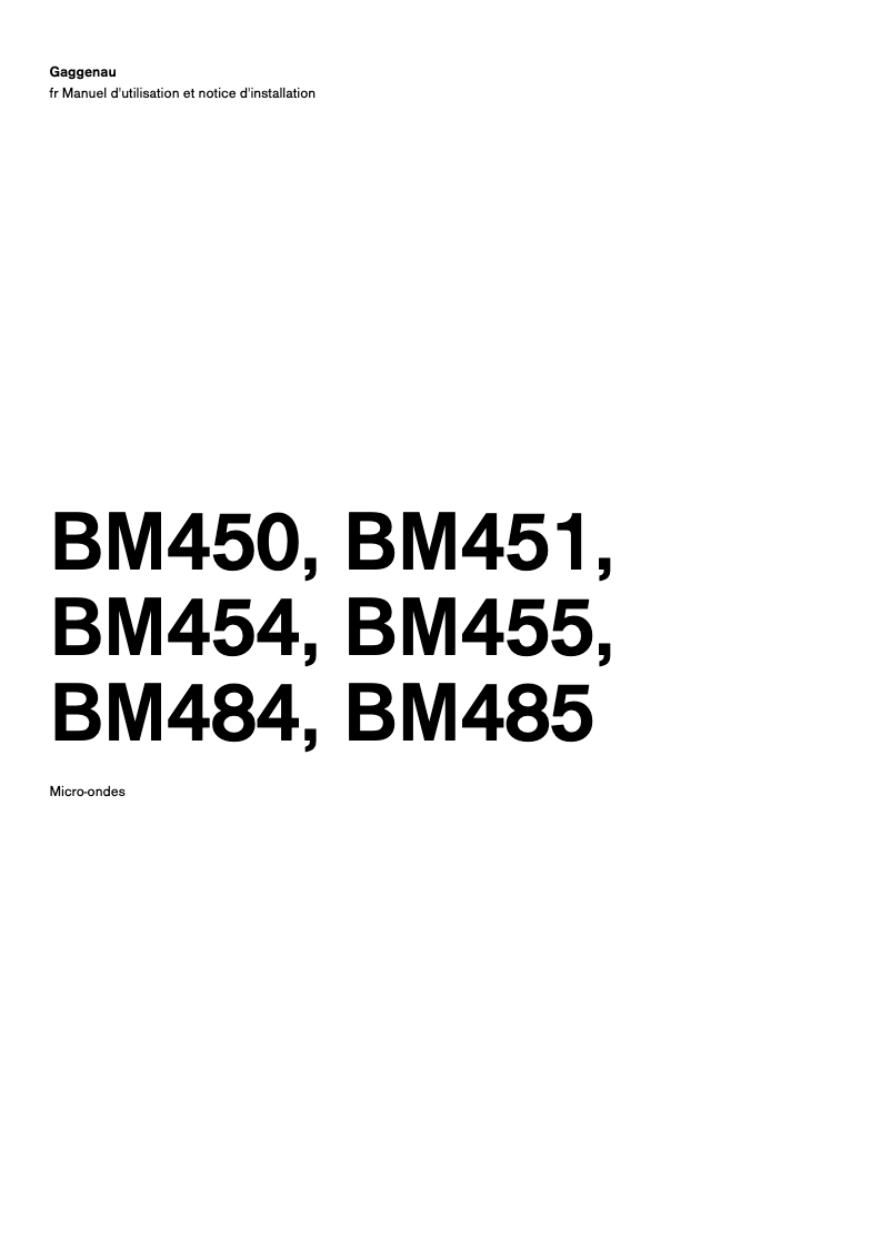 Página nº 1 - Guía de instalación Gaggenau BM454100