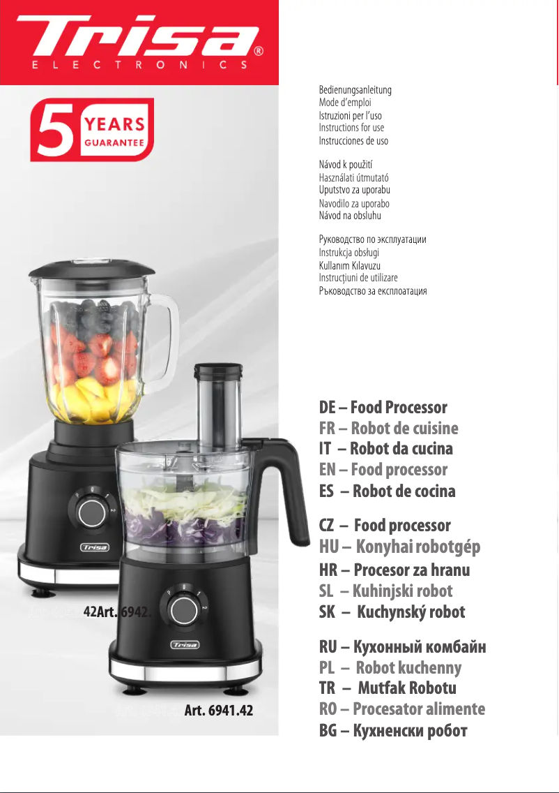 Página nº 1 - Manual de usuario Trisa Slice 'n' Stir 6941.42