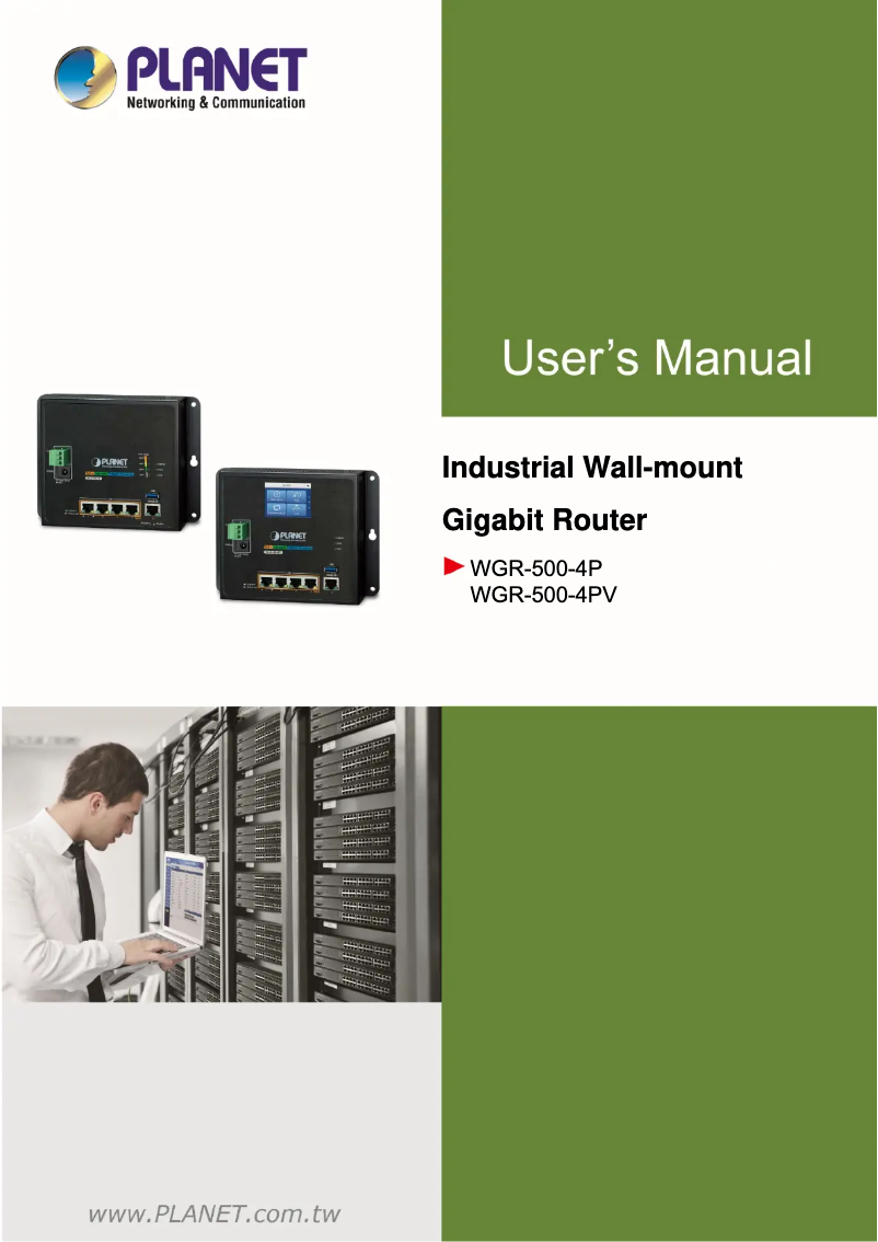 Página 1 del manual Manual de usuario Planet WGR-500-4PV