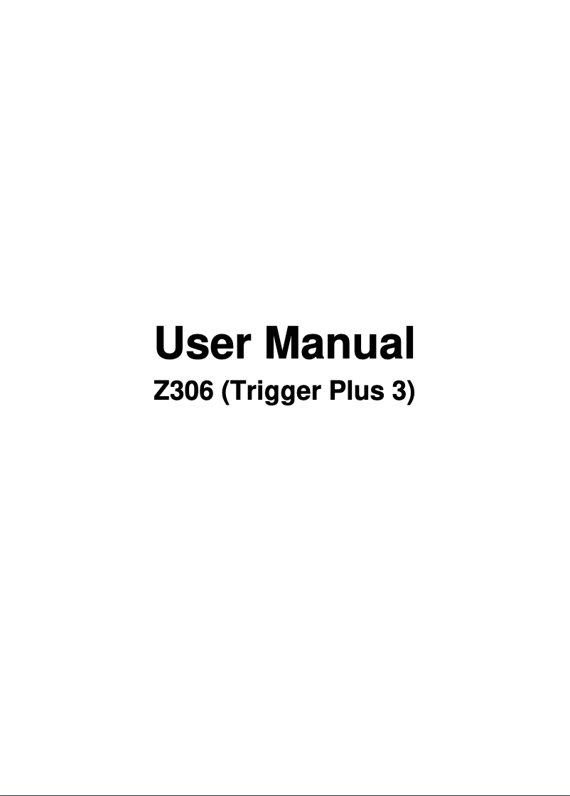 Imagen de la primera página del manual del dispositivo Trigger Plus 3