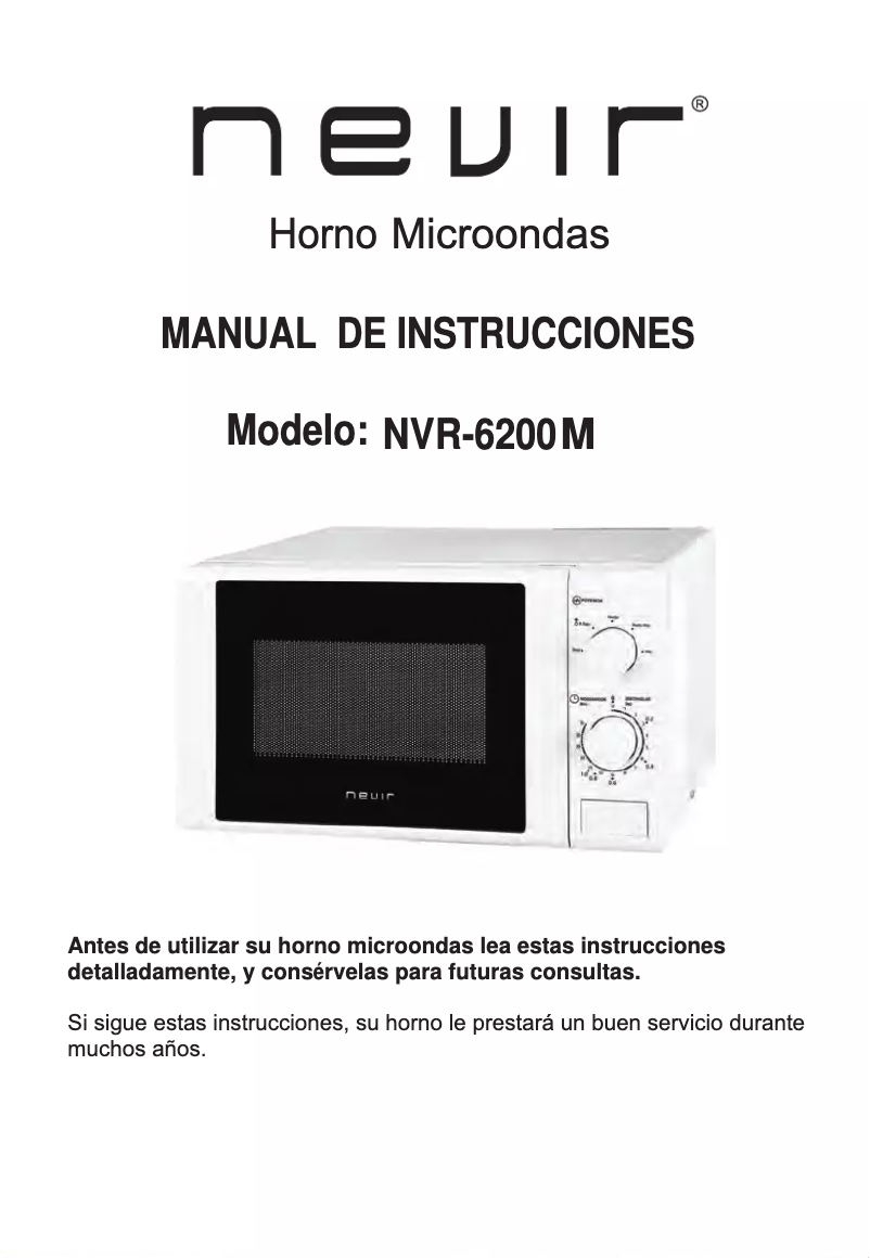 Imagen de la primera página del manual del dispositivo NVR-6200M