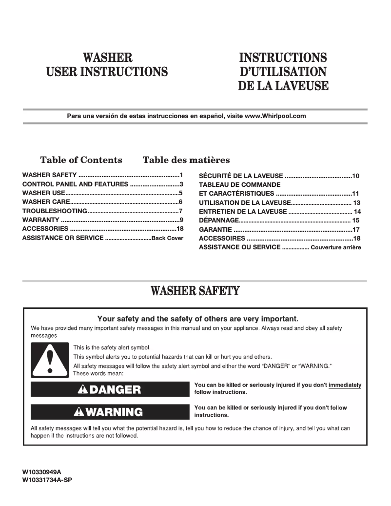 Imagen de la primera página del manual del dispositivo ETW4400WQ