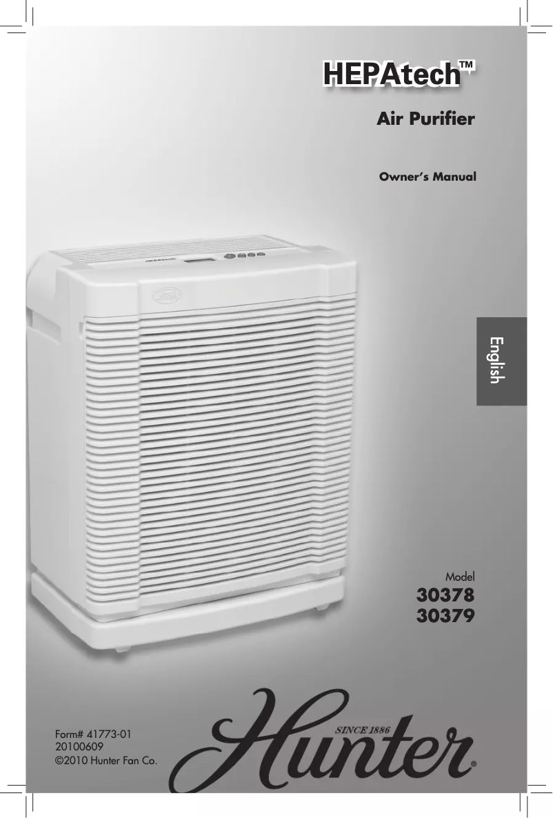 Imagen de la primera página del manual del dispositivo HEPAtech 30378