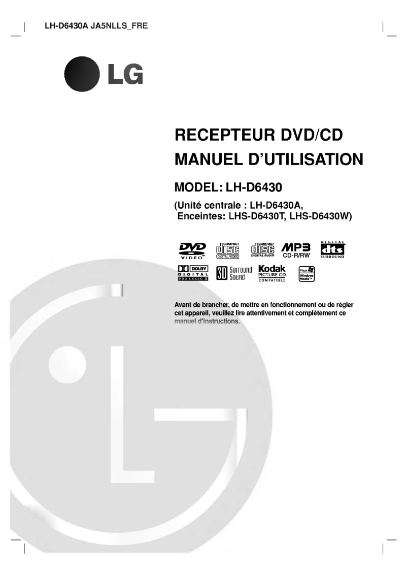 Imagen de la primera página del manual del dispositivo LH-D6430A