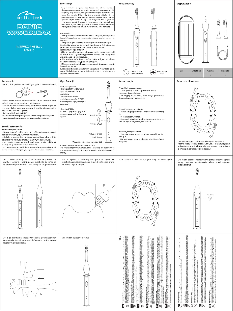 Página 1 del manual Manual de usuario Media-Tech Sonic WaveClean MT6510