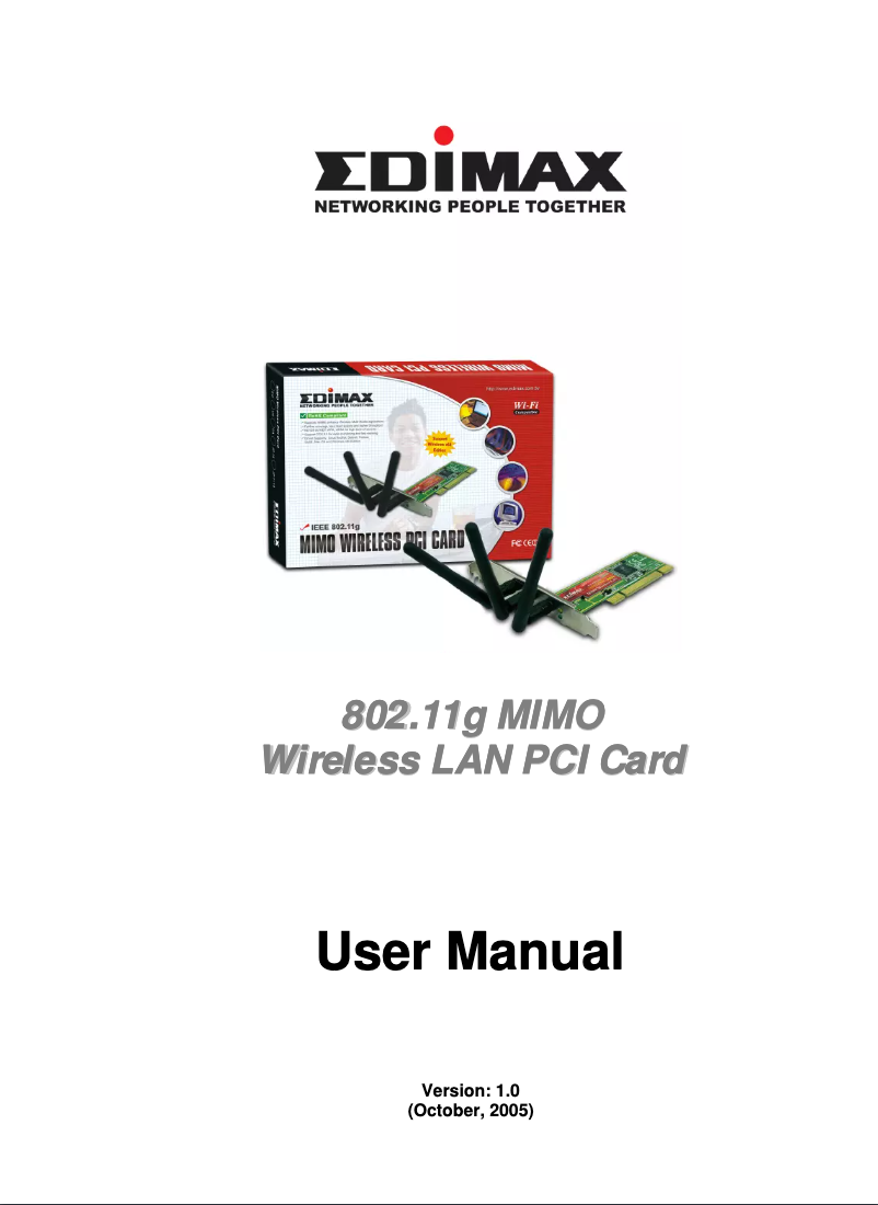 Imagen de la primera página del manual del dispositivo EW-7628Ig