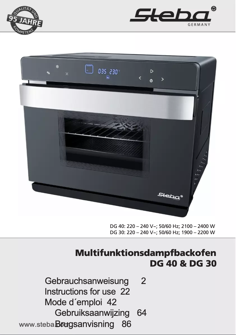 Imagen de la primera página del manual del dispositivo DG 40