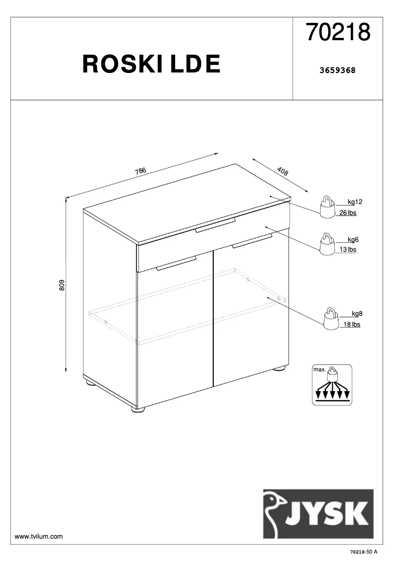 Imagen de la primera página del manual del dispositivo Roskilde (79x81x41)