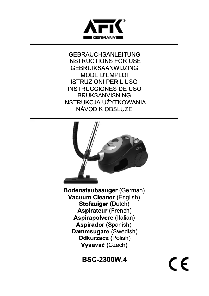 Imagen de la primera página del manual del dispositivo BSC-2300W.4
