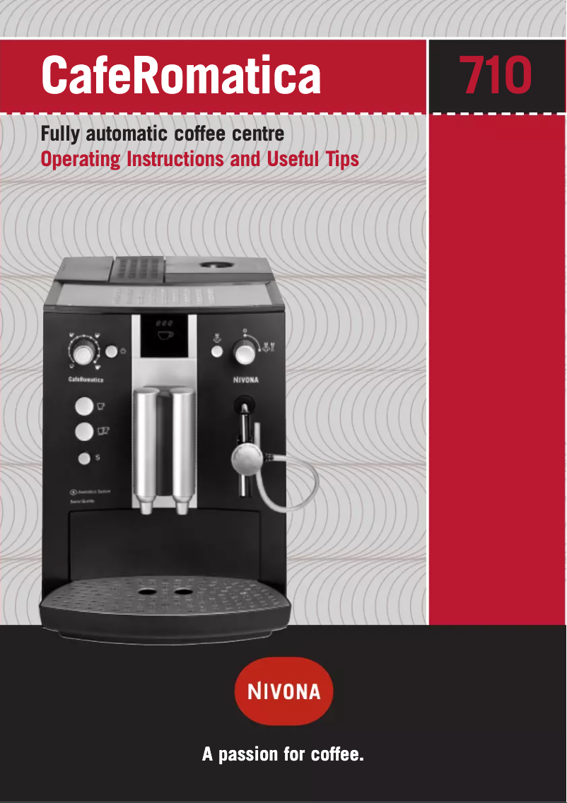 Imagen de la primera página del manual del dispositivo CafeRomatica 710