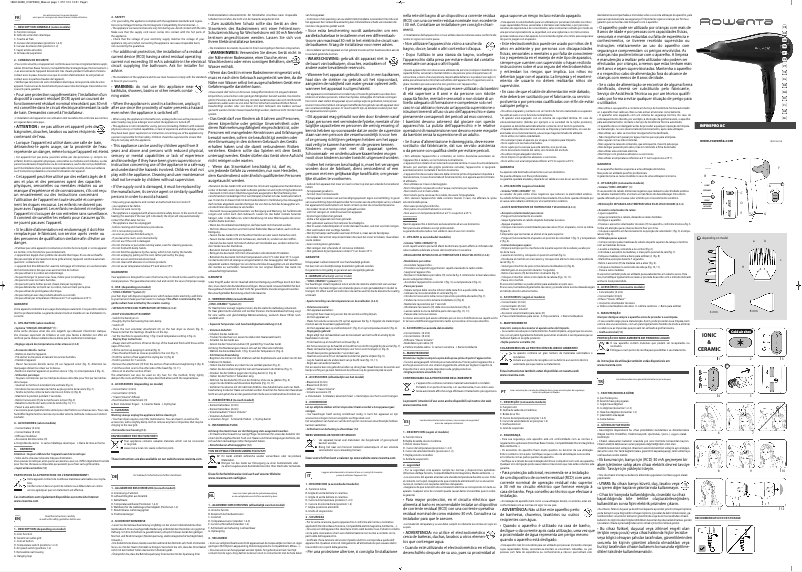 Página nº 1 - Manual de usuario Rowenta Infini Pro Elite CV8732
