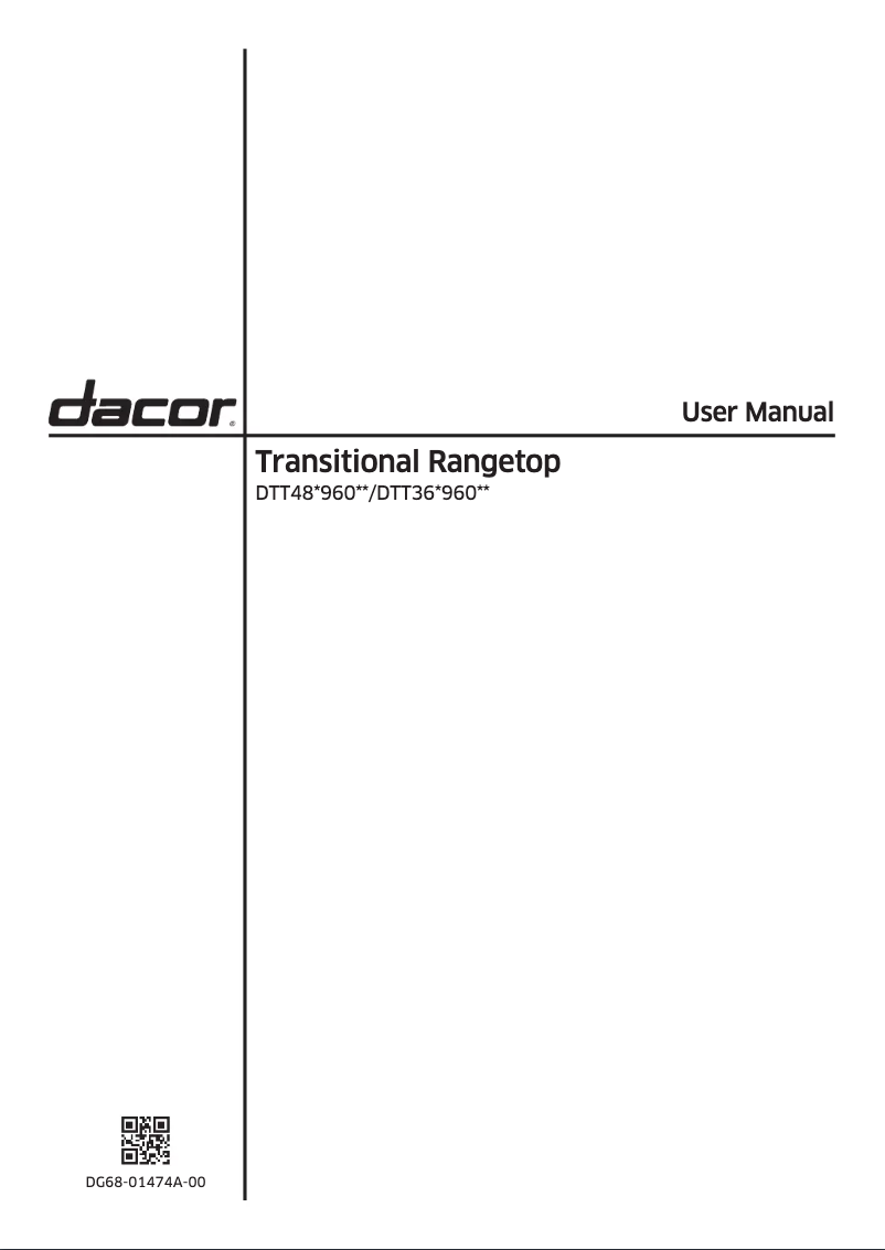 Página 1 del manual Manual de usuario Dacor DTT36T960GM