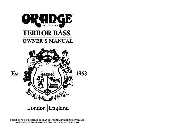 Imagen de la primera página del manual del dispositivo Terror Bass