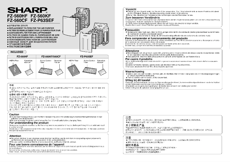 Página 1 del manual Manual de usuario Sharp FZP63SEF