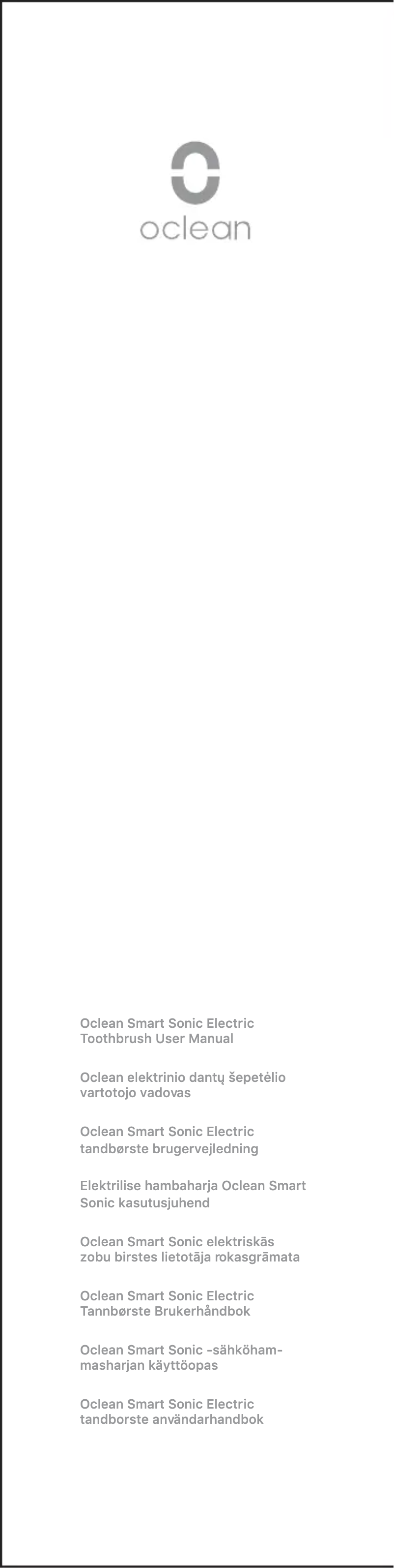 Página 1 del manual Manual de usuario Oclean X Pro Smart