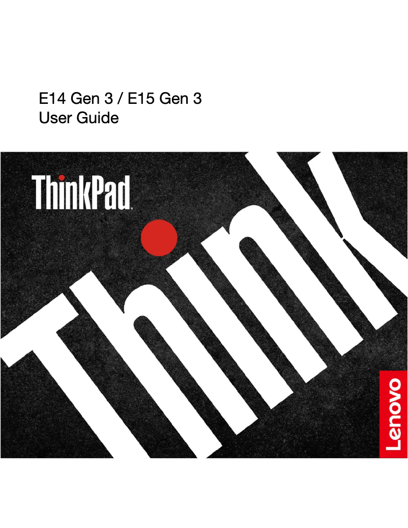 Imagen de la primera página del manual del dispositivo Thinkpad E15 Gen 3