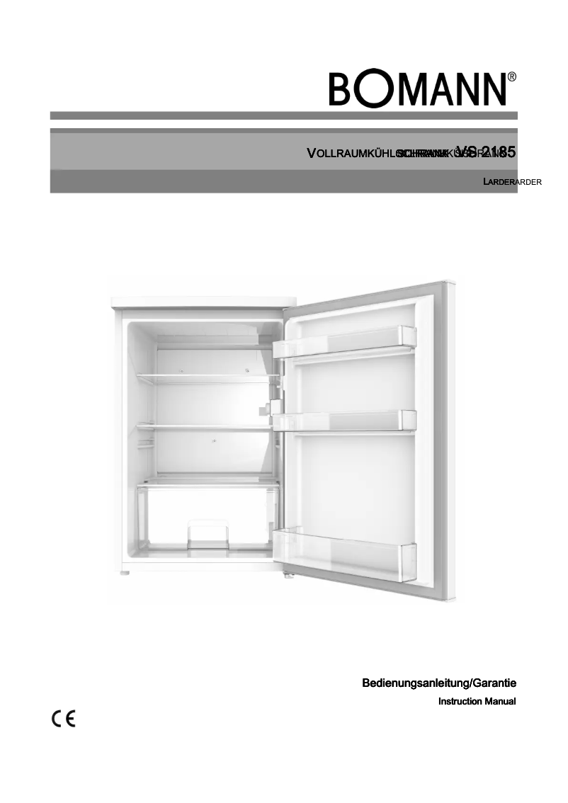 Página 1 del manual Manual de usuario Bomann VS 2185