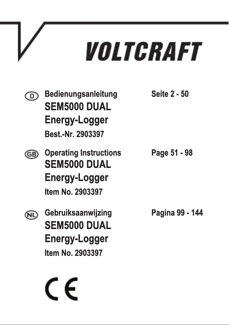 Imagen de la primera página del manual del dispositivo SEM5000 DUAL