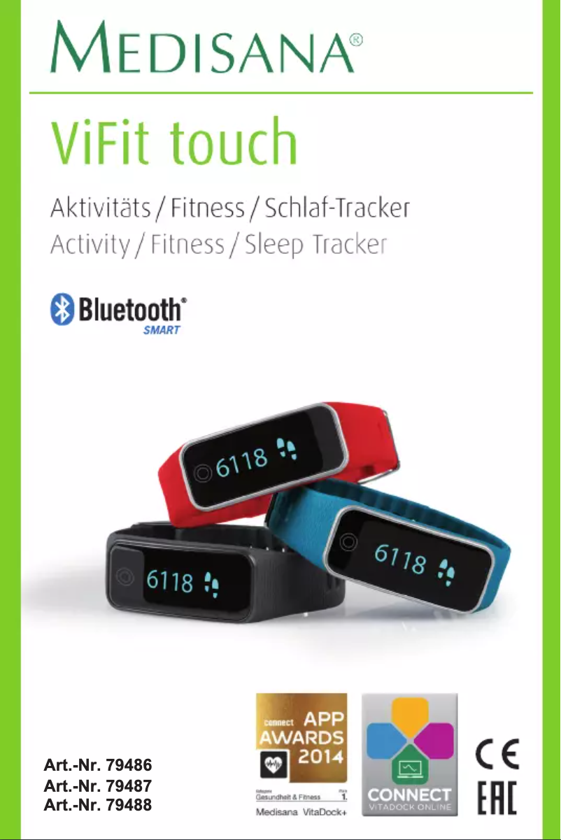 Imagen de la primera página del manual del dispositivo ViFit touch