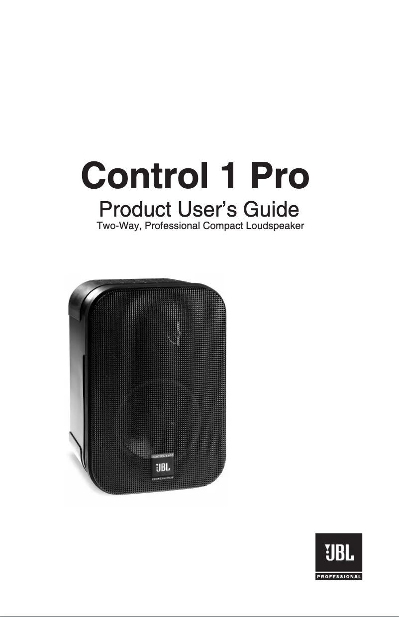 Página 1 del manual Manual de usuario JBL Control 1 Pro