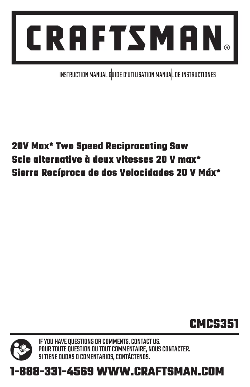 Página 1 del manual Manual de usuario Craftsman CMCS351
