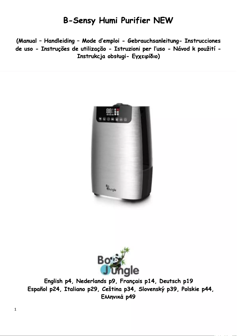 Página 1 del manual Manual de usuario Bo Jungle B-Sensy Humi