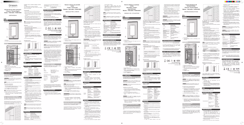 Imagen de la primera página del manual del dispositivo THN 132ES